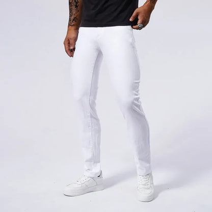 The Ultimate White Slim Fit Denim Trousers