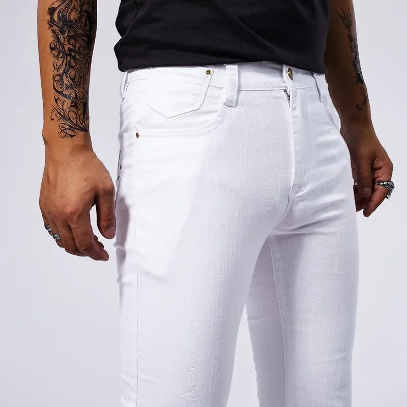 The Ultimate White Slim Fit Denim Trousers