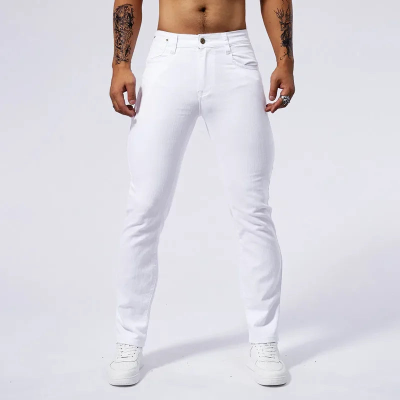The Ultimate White Slim Fit Denim Trousers