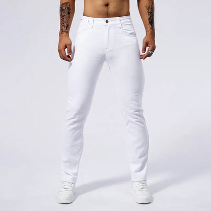 The Ultimate White Slim Fit Denim Trousers