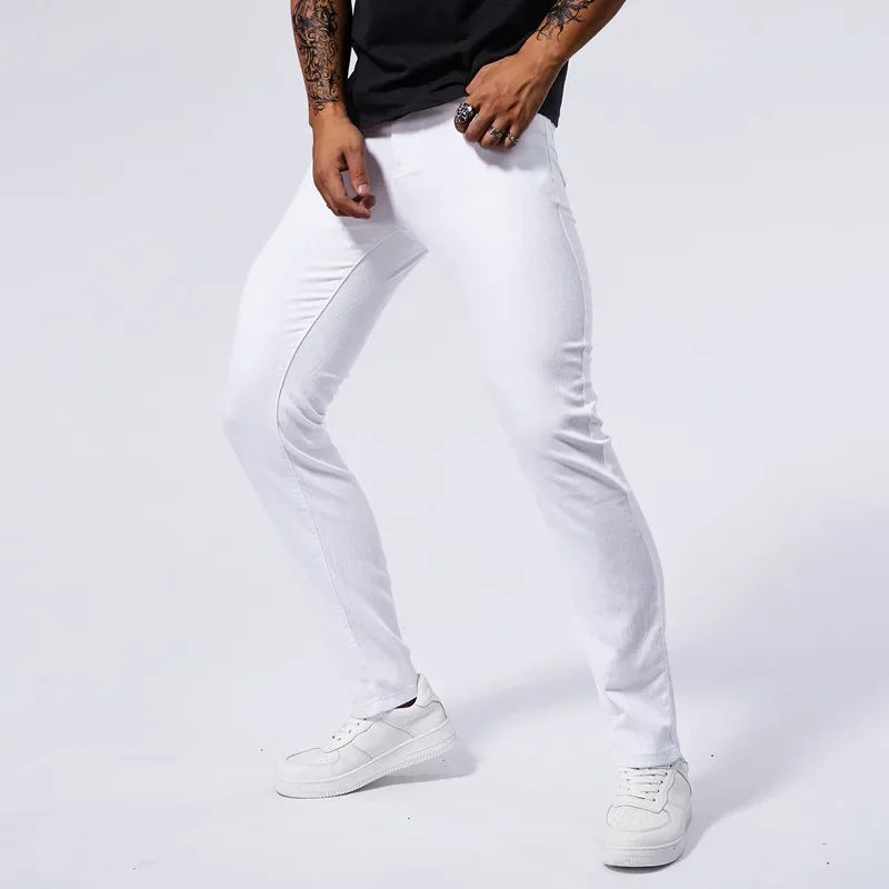 The Ultimate White Slim Fit Denim Trousers