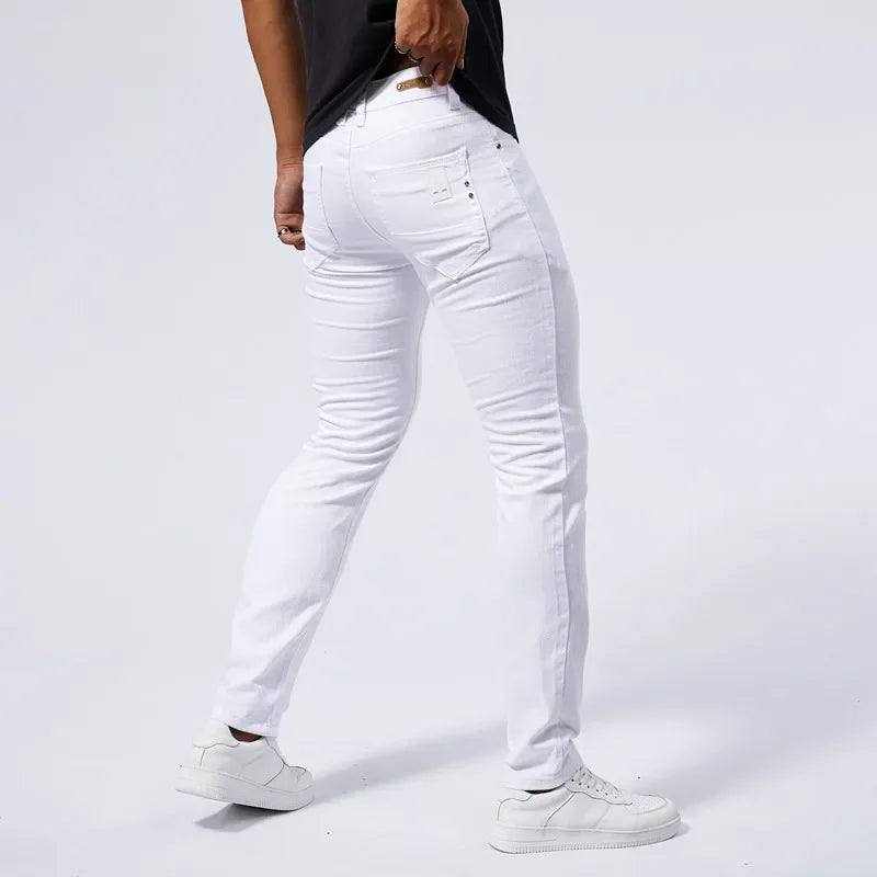 The Ultimate White Slim Fit Denim Trousers